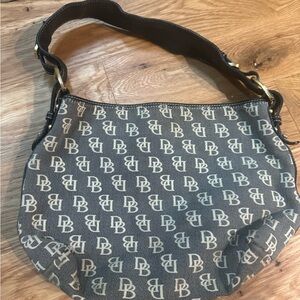 Dooney & Bourke Black and Gray Hobo Bag purse